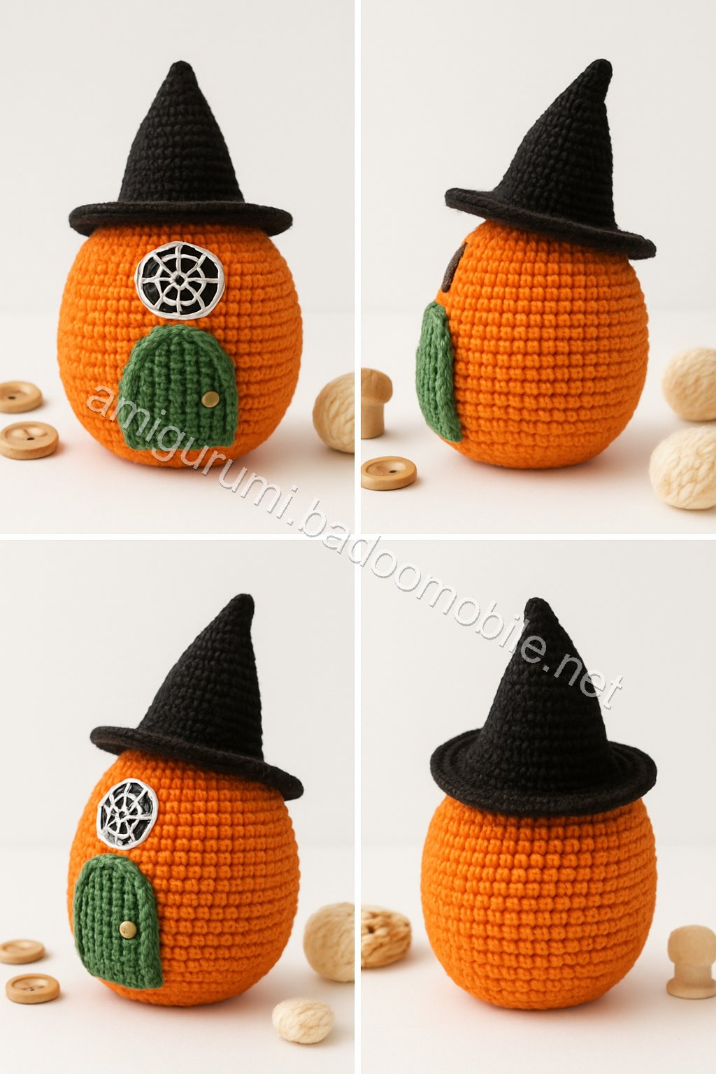 Amigurumi Pumpkin Witch House Free Pattern