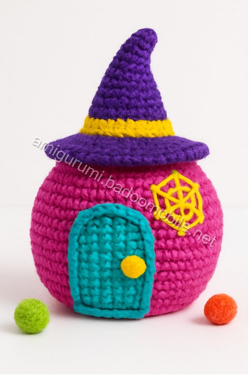 Amigurumi Pumpkin Witch House Free Pattern