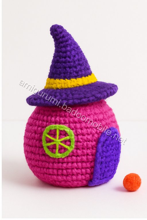 Amigurumi Pumpkin Witch House Free Pattern