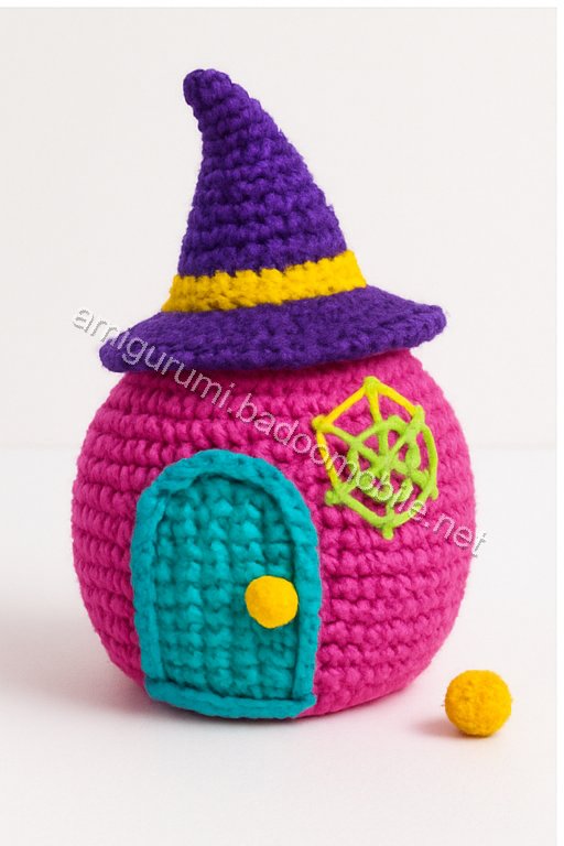 Amigurumi Pumpkin Witch House Free Pattern