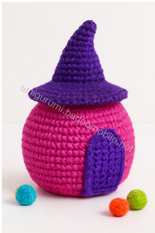 Amigurumi Pumpkin Witch House Free Pattern