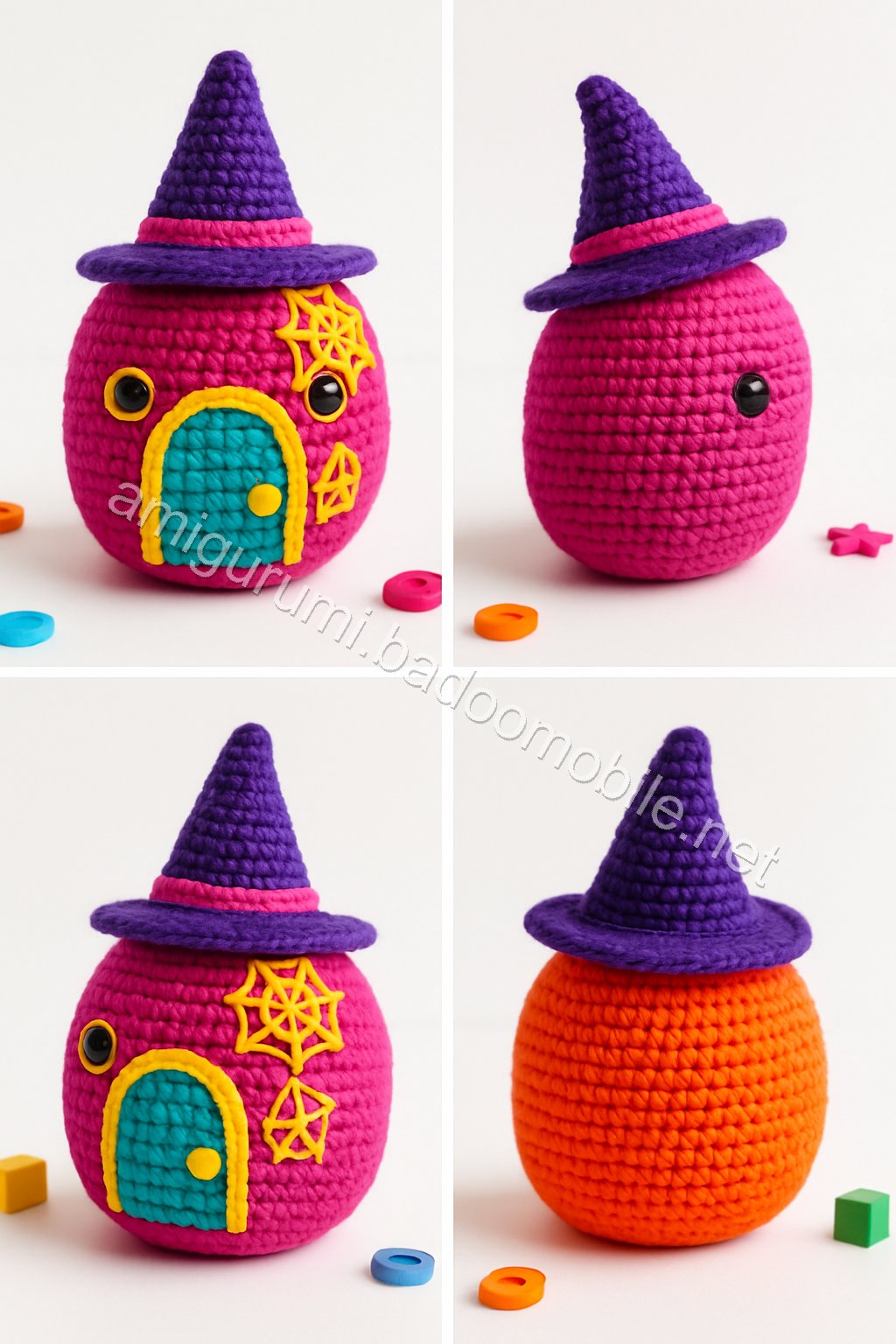 Amigurumi Pumpkin Witch House Free Pattern