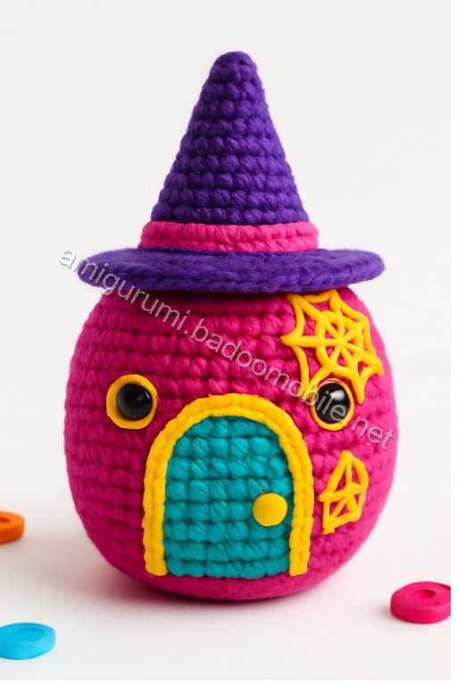 Amigurumi Pumpkin Witch House Free Pattern