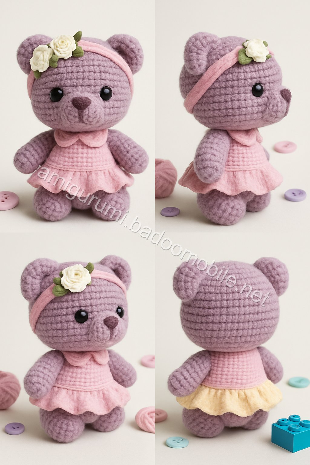 Amigurumi Spring Blossom Bear Free Pattern