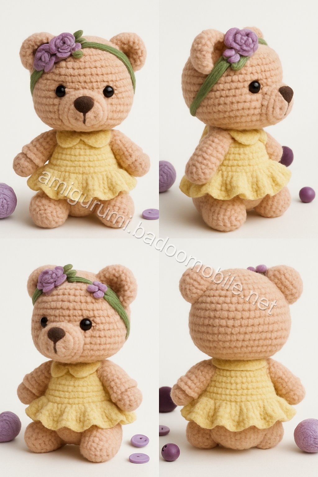Amigurumi Spring Blossom Bear Free Pattern