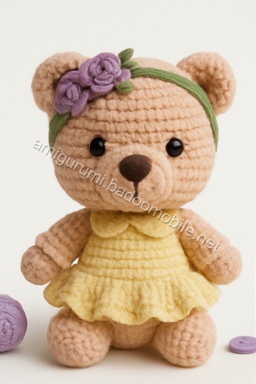 Amigurumi Spring Blossom Bear Free Pattern