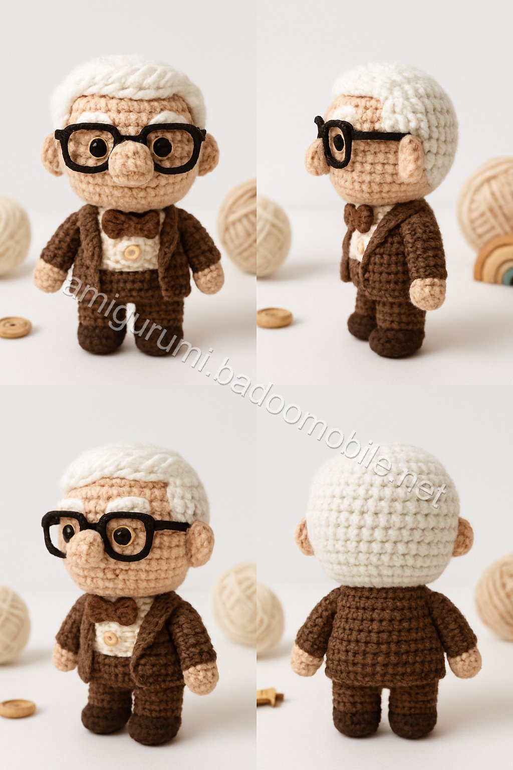 Amigurumi Carl Fredricksen Free Pattern