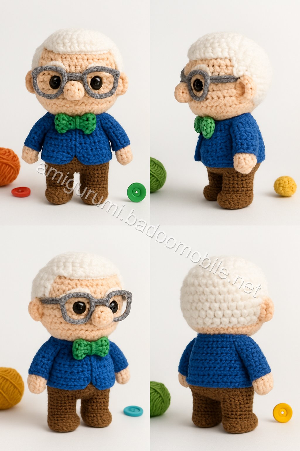 Amigurumi Carl Fredricksen Free Pattern