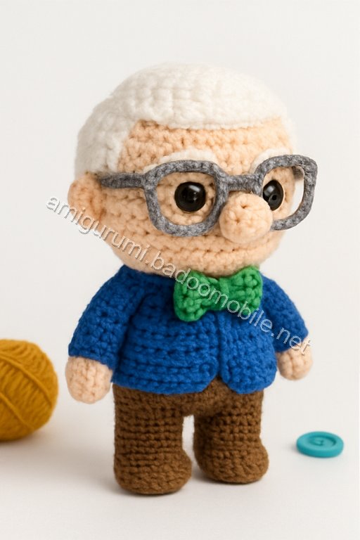 Amigurumi Carl Fredricksen Free Pattern