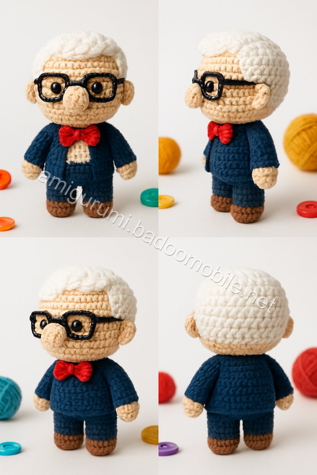 Amigurumi Carl Fredricksen Free Pattern