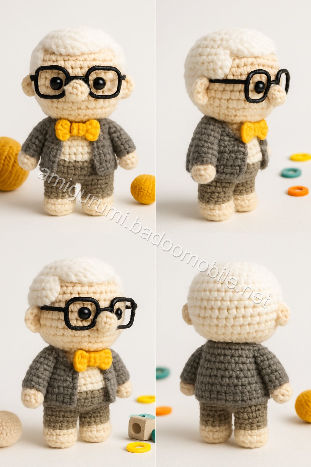 Amigurumi Carl Fredricksen Free Pattern