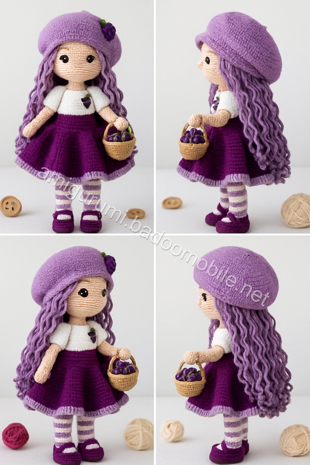 Amigurumi Gigi The Grape Vineyard Doll Free Pattern