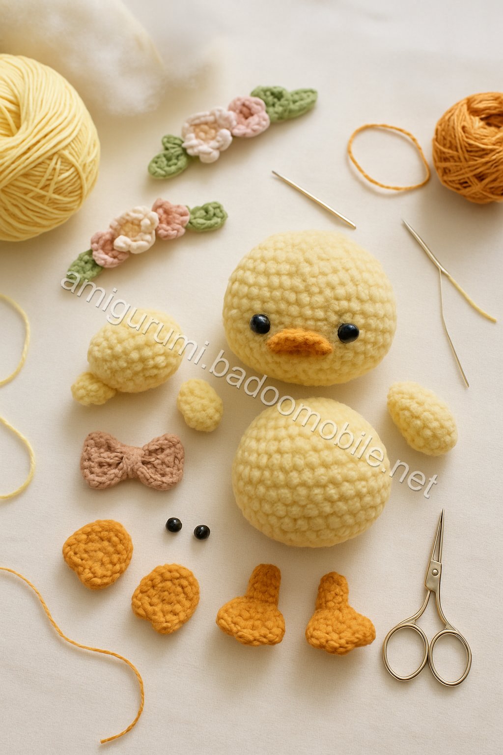 Amigurumi Duckling Free Pattern crochet parts