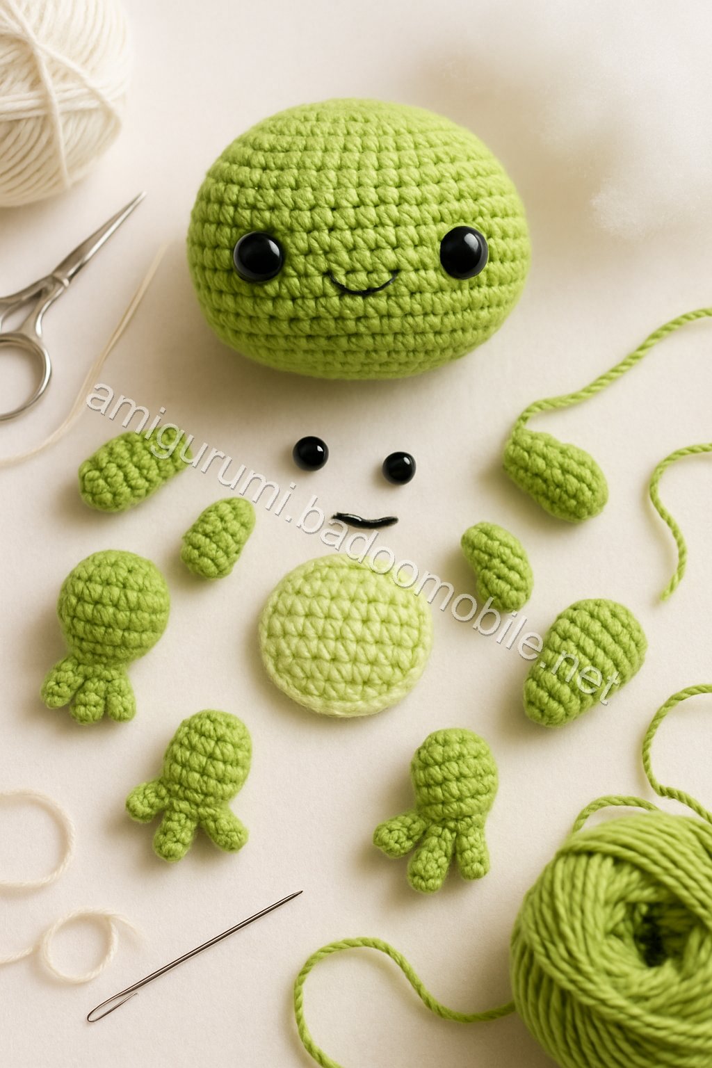 Amigurumi Frog Free Pattern crochet parts