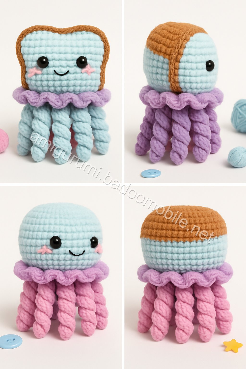 Amigurumi PB&J Jellyfish Free Pattern