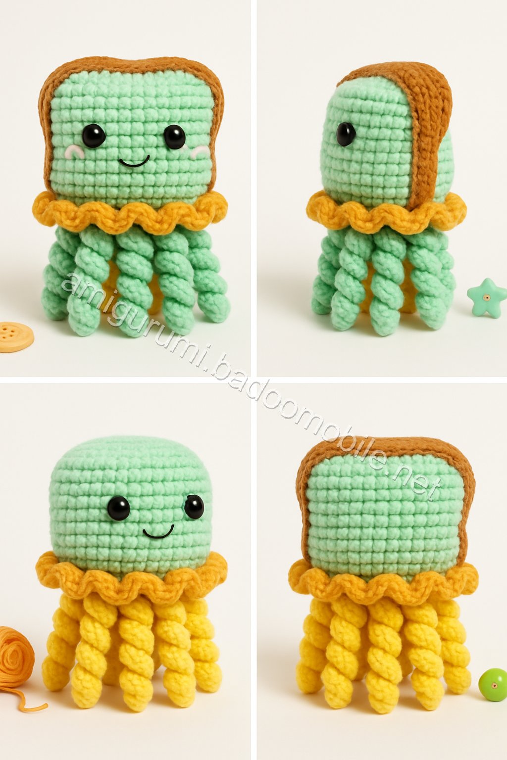 Amigurumi PB&J Jellyfish Free Pattern