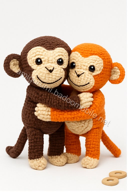 Amigurumi Embracing Monkeys Free Pattern