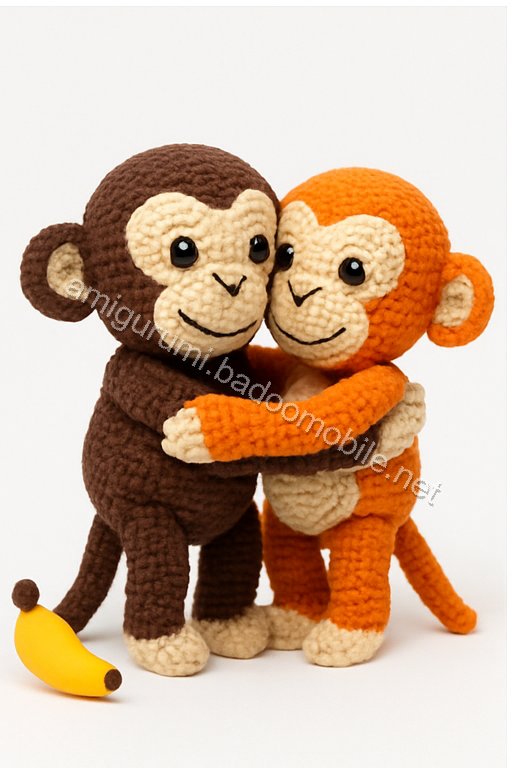 Amigurumi Embracing Monkeys Free Pattern