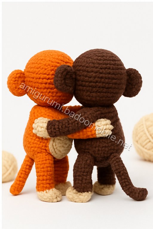 Amigurumi Embracing Monkeys Free Pattern