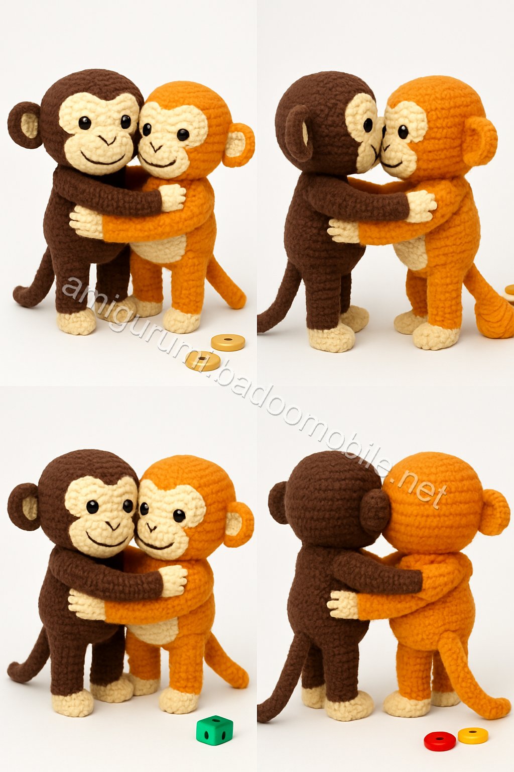 Amigurumi Embracing Monkeys Free Pattern