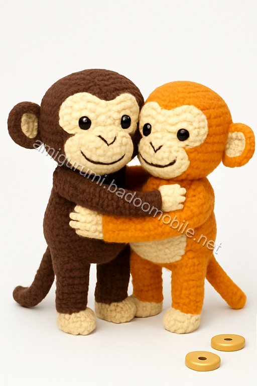 Amigurumi Embracing Monkeys Free Pattern