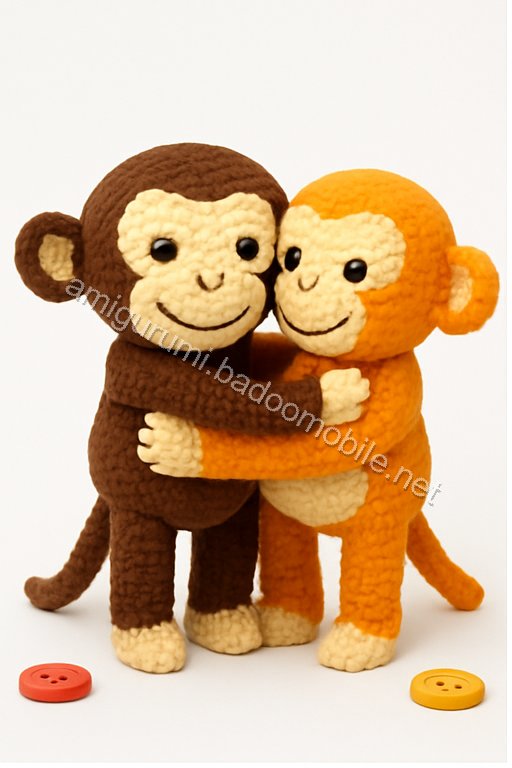 Amigurumi Embracing Monkeys Free Pattern