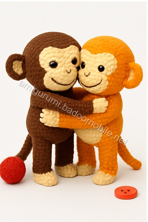 Amigurumi Embracing Monkeys Free Pattern