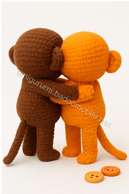Amigurumi Embracing Monkeys Free Pattern