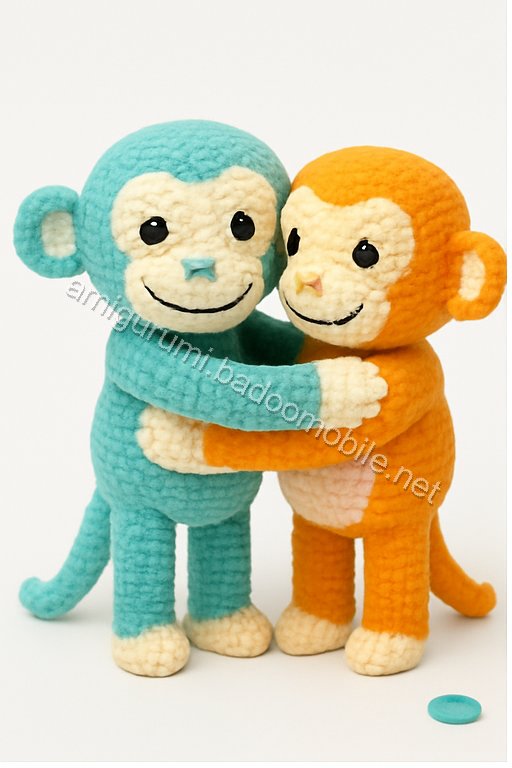 Amigurumi Embracing Monkeys Free Pattern