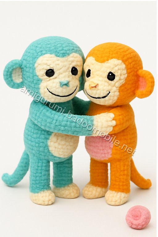 Amigurumi Embracing Monkeys Free Pattern