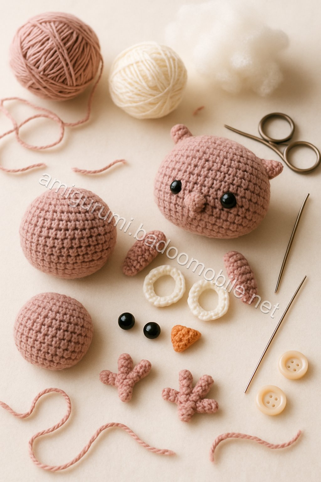 Amigurumi Owl Free Pattern crochet parts