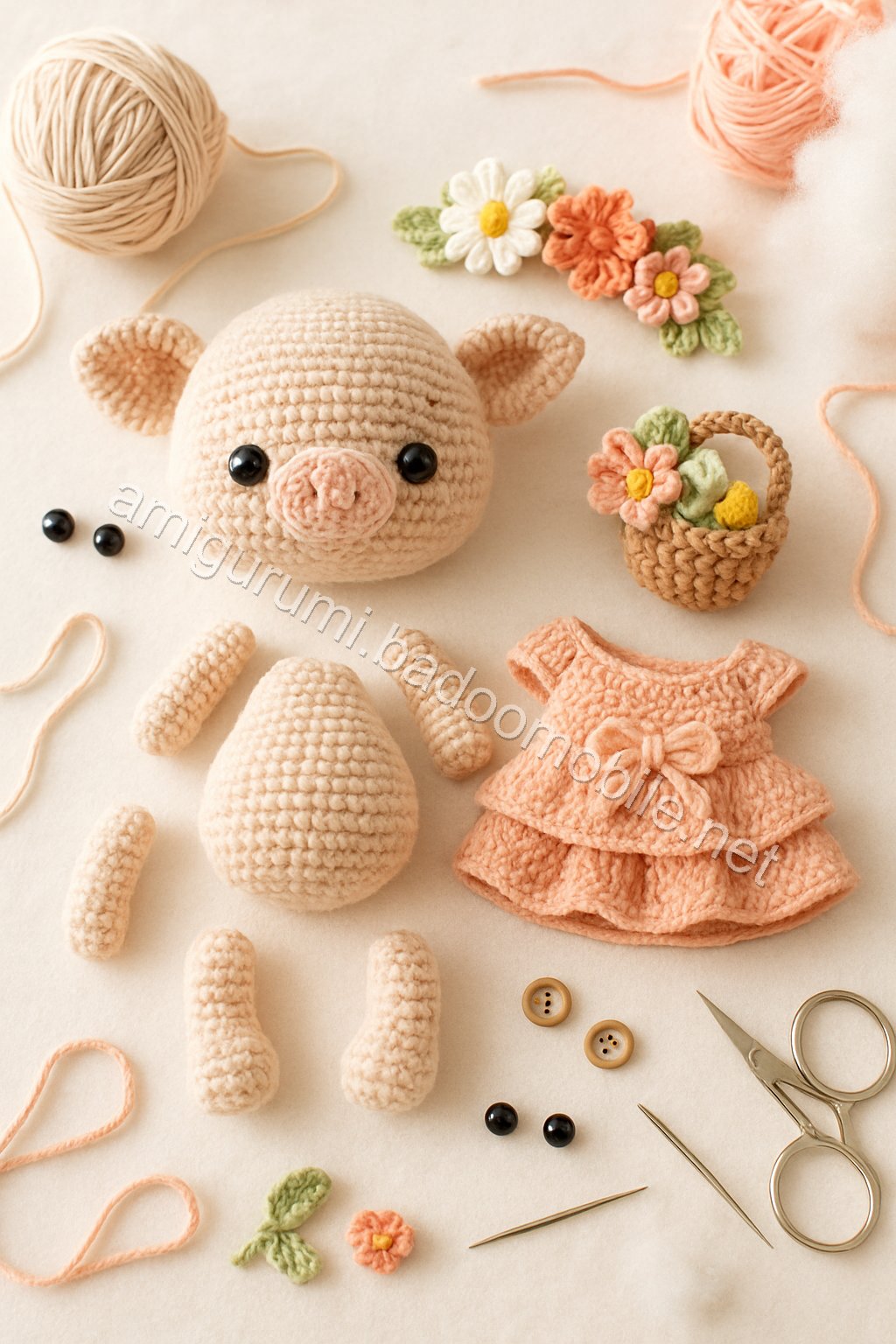 Amigurumi Springtime Piglet Free Pattern
