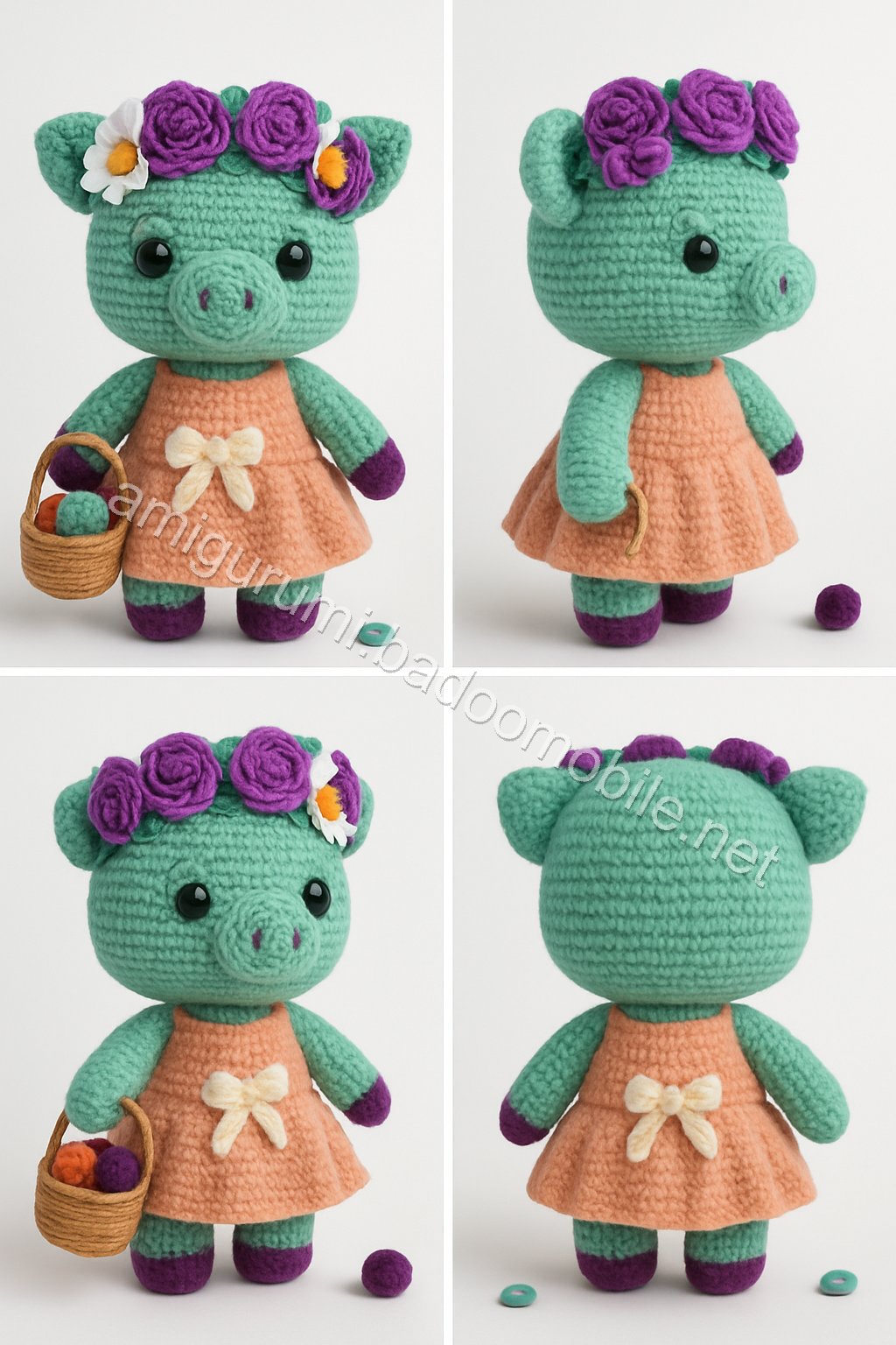 Amigurumi Springtime Piglet Free Pattern
