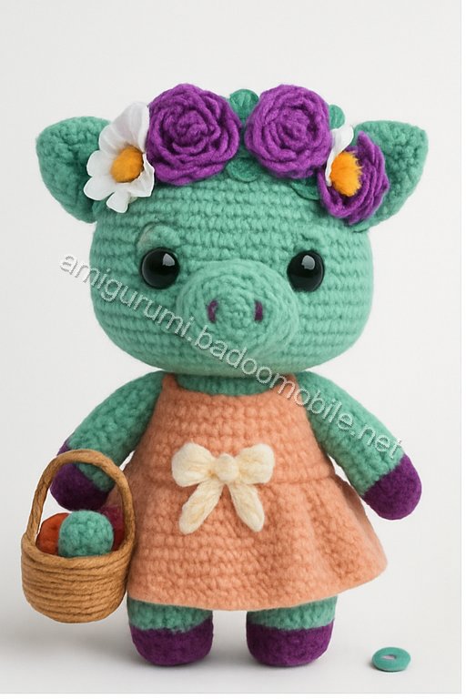 Amigurumi Springtime Piglet Free Pattern