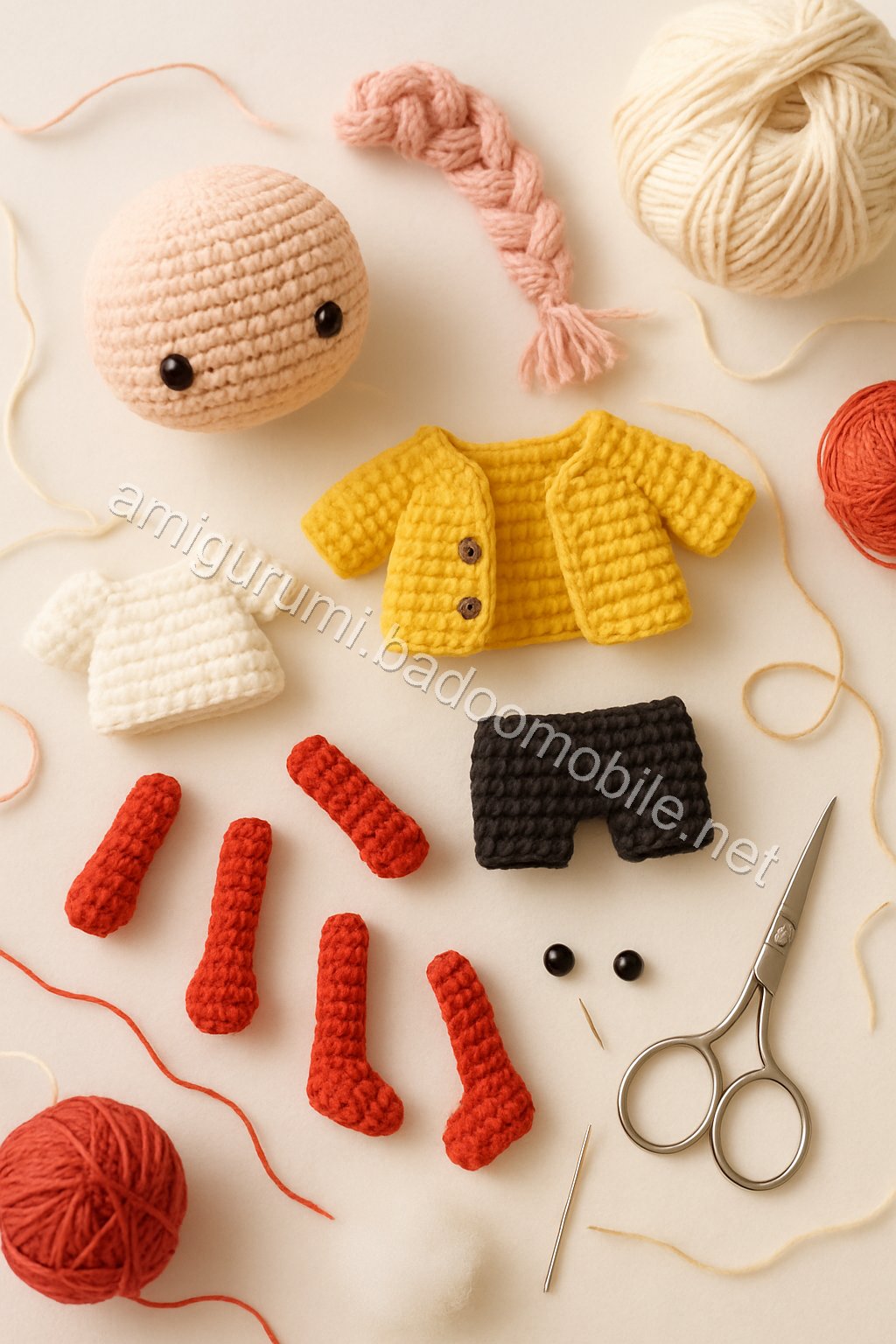 Amigurumi Rumi Free Pattern crochet parts