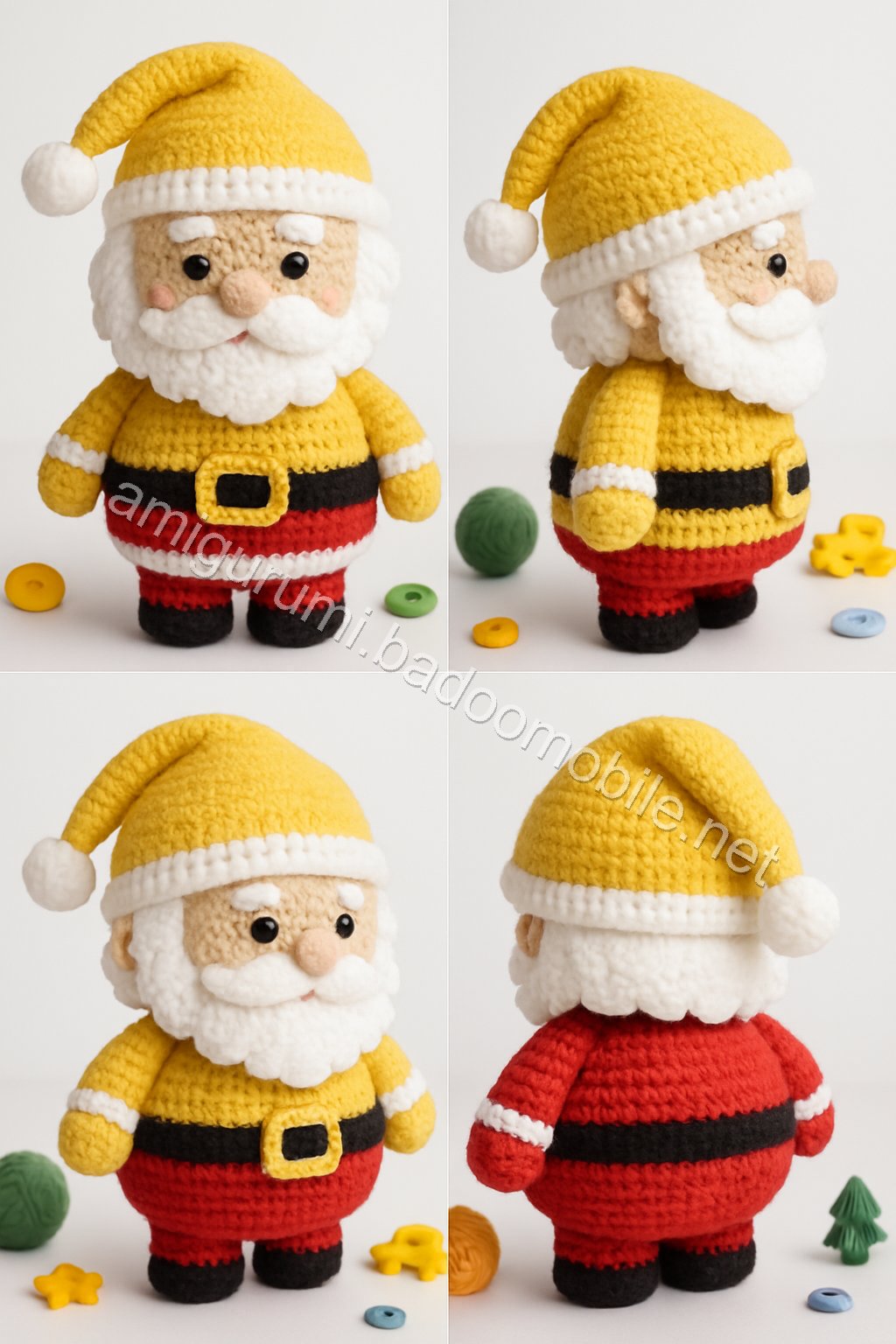 Amigurumi Santa Candy Bowl Free Pattern