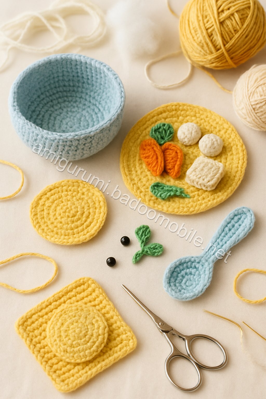 Amigurumi Soup Bowl Free Pattern crochet parts