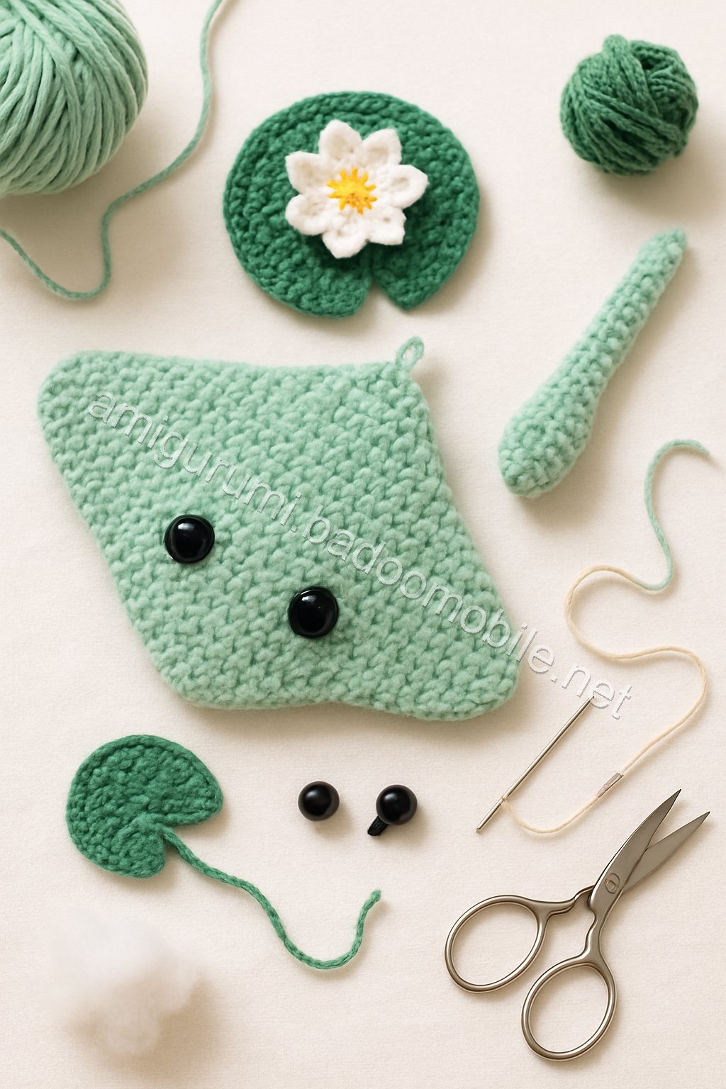 Amigurumi Stingray Free Pattern crochet parts