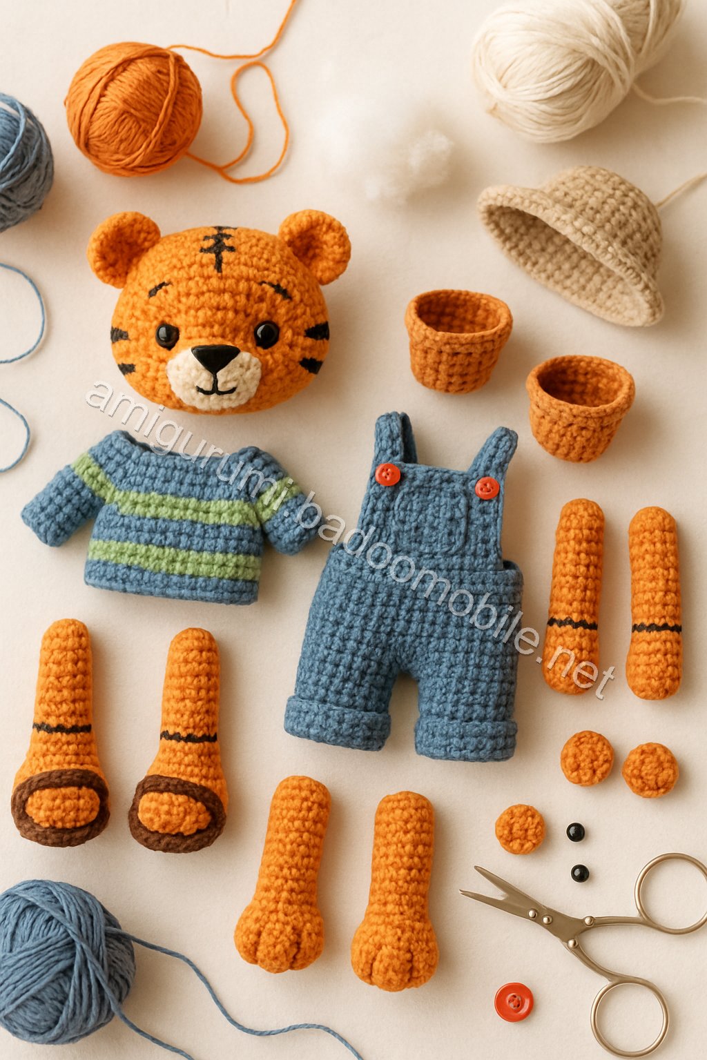 Amigurumi Tiger Gardener Free Pattern