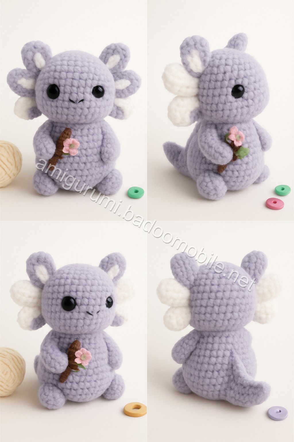 Amigurumi Velvet Axolotl Free Pattern