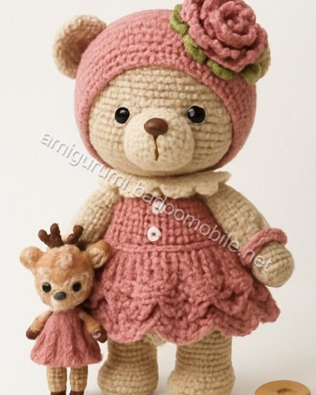 Amigurumi Vintage Rose Bear Free Pattern - bear-q1p1.jpg