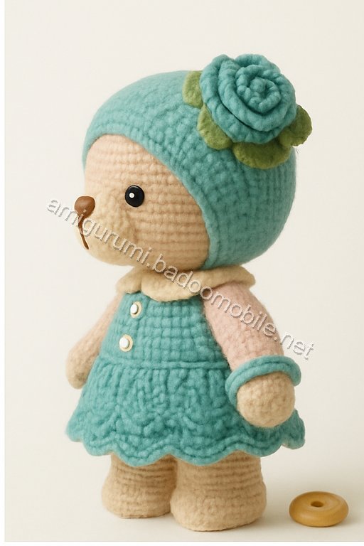 Amigurumi Vintage Rose Bear Free Pattern