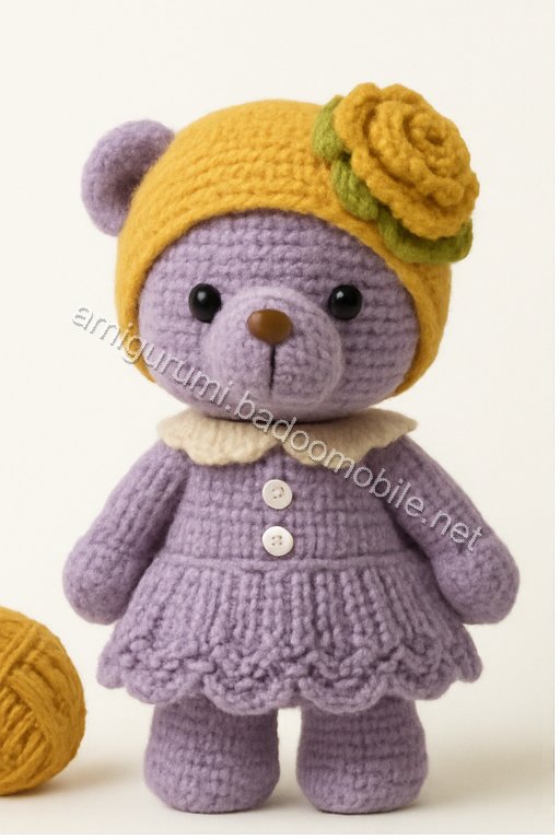 Amigurumi Vintage Rose Bear Free Pattern