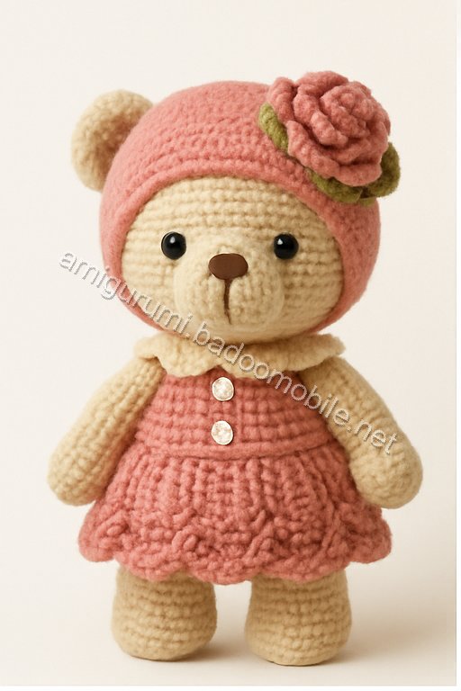 Amigurumi Vintage Rose Bear Free Pattern