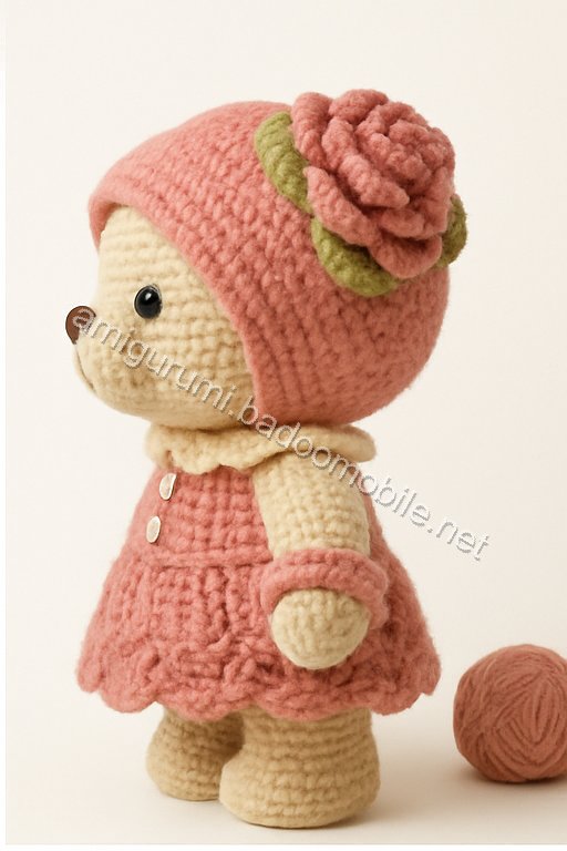 Amigurumi Vintage Rose Bear Free Pattern