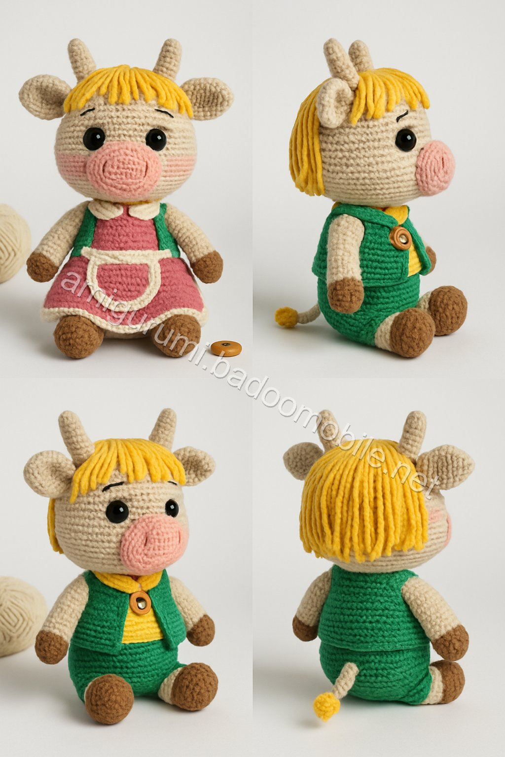 Amigurumi Sweetheart Cow Free Pattern