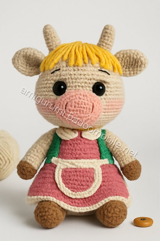 Amigurumi Sweetheart Cow Free Pattern