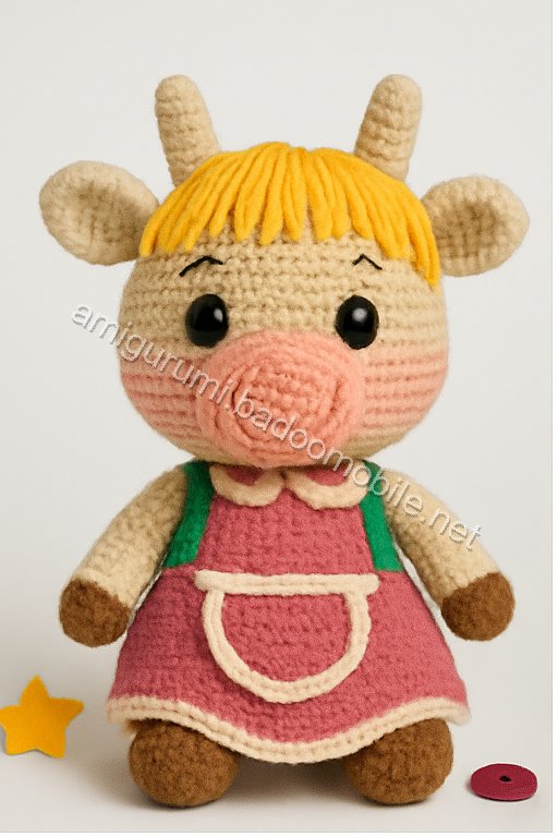 Amigurumi Sweetheart Cow Free Pattern