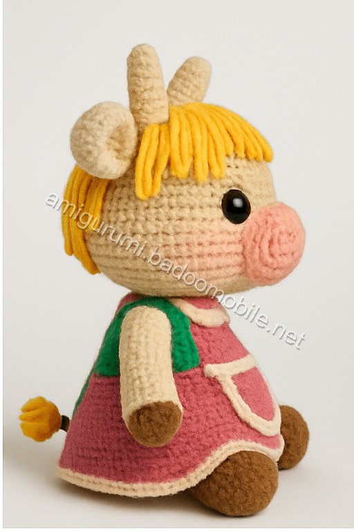 Amigurumi Sweetheart Cow Free Pattern