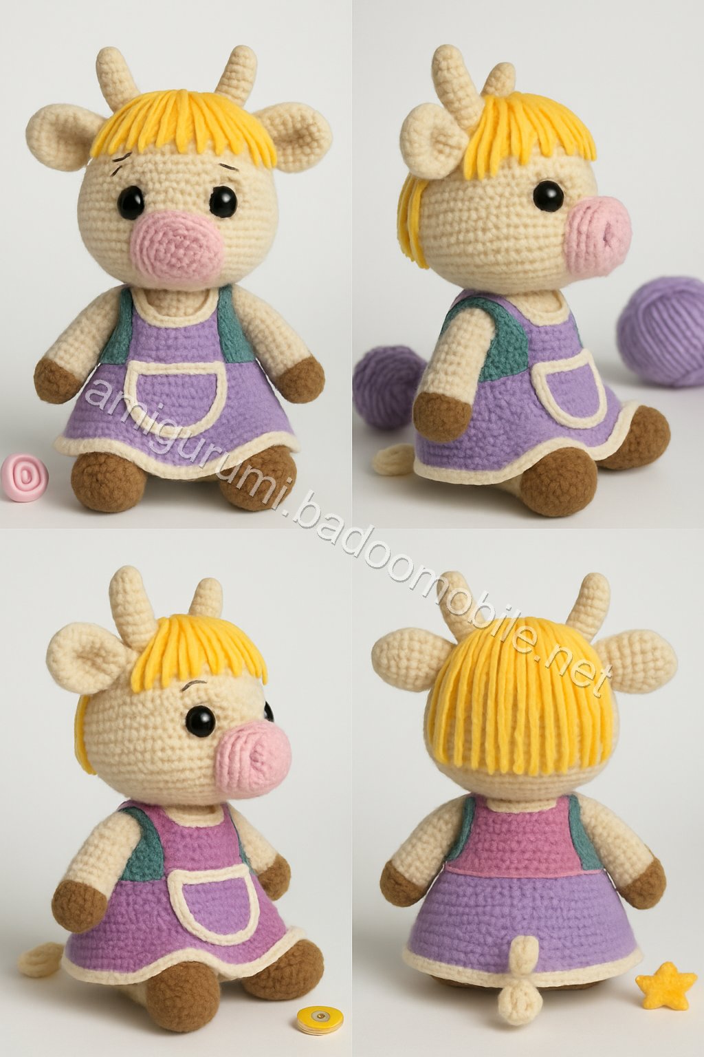 Amigurumi Sweetheart Cow Free Pattern